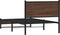 vidaXL - Bedframe - zonder - matras - metaal - bruin - eikenkleurig - 100x190 - cm