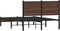 vidaXL - Bedframe - zonder - matras - metaal - bruin - eikenkleurig - 120x200 - cm