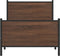 vidaXL - Bedframe - zonder - matras - metaal - bruin - eikenkleurig - 100x200 - cm