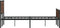 vidaXL - Bedframe - zonder - matras - metaal - bruin - eikenkleurig - 140x190 - cm