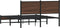 vidaXL - Bedframe - zonder - matras - metaal - bruin - eikenkleurig - 137x190 - cm