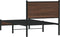 vidaXL - Bedframe - zonder - matras - metaal - bruin - eikenkleurig - 90x190 - cm