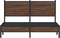 vidaXL - Bedframe - zonder - matras - metaal - bruin - eikenkleurig - 137x190 - cm