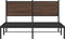 vidaXL - Bedframe - zonder - matras - metaal - bruin - eikenkleurig - 140x190 - cm