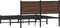 vidaXL - Bedframe - zonder - matras - metaal - bruin - eikenkleurig - 140x190 - cm