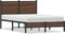 vidaXL - Bedframe - zonder - matras - metaal - bruin - eikenkleurig - 120x190 - cm