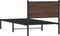 vidaXL - Bedframe - zonder - matras - metaal - bruin - eikenkleurig - 90x200 - cm
