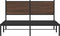 vidaXL - Bedframe - zonder - matras - metaal - bruin - eikenkleurig - 140x200 - cm