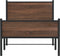 vidaXL - Bedframe - zonder - matras - metaal - bruin - eikenkleurig - 90x190 - cm