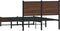 vidaXL - Bedframe - zonder - matras - metaal - bruin - eikenkleurig - 120x190 - cm