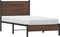 vidaXL - Bedframe - zonder - matras - metaal - bruin - eikenkleurig - 90x190 - cm