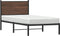 vidaXL - Bedframe - zonder - matras - metaal - bruin - eikenkleurig - 80x200 - cm