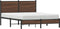 vidaXL - Bedframe - zonder - matras - metaal - bruin - eikenkleurig - 140x200 - cm