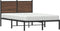vidaXL - Bedframe - zonder - matras - metaal - bruin - eikenkleurig - 120x190 - cm