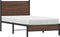 vidaXL - Bedframe - zonder - matras - metaal - bruin - eikenkleurig - 75x190 - cm