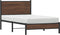 vidaXL - Bedframe - zonder - matras - metaal - bruin - eikenkleurig - 100x190 - cm