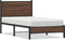vidaXL - Bedframe - zonder - matras - metaal - bruin - eikenkleurig - 80x200 - cm