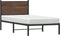 vidaXL - Bedframe - zonder - matras - metaal - bruin - eikenkleurig - 75x190 - cm