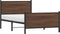 vidaXL - Bedframe - zonder - matras - metaal - bruin - eikenkleurig - 100x190 - cm
