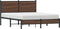 vidaXL - Bedframe - zonder - matras - metaal - bruin - eikenkleurig - 140x190 - cm