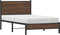 vidaXL - Bedframe - zonder - matras - metaal - bruin - eikenkleurig - 100x200 - cm