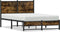 vidaXL - Bedframe - zonder - matras - metaal - gerookt - eikenkleurig - 120x190 - cm