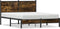 vidaXL - Bedframe - zonder - matras - metaal - gerookt - eikenkleurig - 150x200 - cm