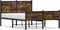 vidaXL - Bedframe - zonder - matras - metaal - gerookt - eikenkleurig - 120x190 - cm