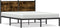 vidaXL - Bedframe - zonder - matras - metaal - gerookt - eikenkleurig - 137x190 - cm