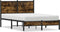 vidaXL - Bedframe - zonder - matras - metaal - gerookt - eikenkleurig - 120x190 - cm