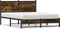 vidaXL - Bedframe - zonder - matras - metaal - gerookt - eikenkleurig - 140x200 - cm