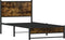 vidaXL - Bedframe - zonder - matras - metaal - gerookt - eikenkleurig - 100x200 - cm