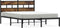 vidaXL - Bedframe - zonder - matras - metaal - gerookt - eikenkleurig - 160x200 - cm