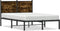 vidaXL - Bedframe - zonder - matras - metaal - gerookt - eikenkleurig - 120x200 - cm