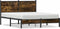 vidaXL - Bedframe - zonder - matras - metaal - gerookt - eikenkleurig - 137x190 - cm