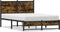 vidaXL - Bedframe - zonder - matras - metaal - gerookt - eikenkleurig - 120x200 - cm