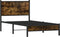 vidaXL - Bedframe - zonder - matras - metaal - gerookt - eikenkleurig - 90x190 - cm
