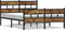 vidaXL - Bedframe - zonder - matras - metaal - gerookt - eikenkleurig - 140x190 - cm