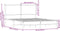 vidaXL - Bedframe - zonder - matras - metaal - gerookt - eikenkleurig - 137x190 - cm