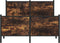 vidaXL - Bedframe - zonder - matras - metaal - gerookt - eikenkleurig - 120x200 - cm