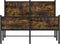 vidaXL - Bedframe - zonder - matras - metaal - gerookt - eikenkleurig - 120x190 - cm