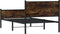 vidaXL - Bedframe - zonder - matras - metaal - gerookt - eikenkleurig - 120x190 - cm