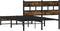vidaXL - Bedframe - zonder - matras - metaal - gerookt - eikenkleurig - 120x190 - cm