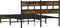 vidaXL - Bedframe - zonder - matras - metaal - gerookt - eikenkleurig - 140x200 - cm
