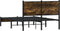vidaXL - Bedframe - zonder - matras - metaal - gerookt - eikenkleurig - 120x190 - cm
