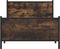 vidaXL - Bedframe - zonder - matras - metaal - gerookt - eikenkleurig - 100x200 - cm