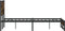 vidaXL - Bedframe - zonder - matras - metaal - gerookt - eikenkleurig - 140x190 - cm