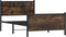 vidaXL - Bedframe - zonder - matras - metaal - gerookt - eikenkleurig - 107x203 - cm