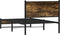 vidaXL - Bedframe - zonder - matras - metaal - gerookt - eikenkleurig - 100x190 - cm