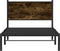 vidaXL - Bedframe - zonder - matras - metaal - gerookt - eikenkleurig - 107x203 - cm